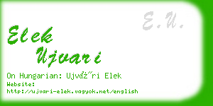 elek ujvari business card